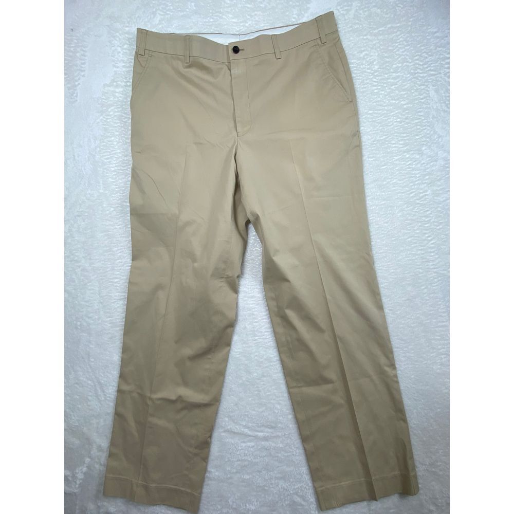 Orvis Classic Khaki Chinos Casual Business Dress Pants Flat Front Cotton 40